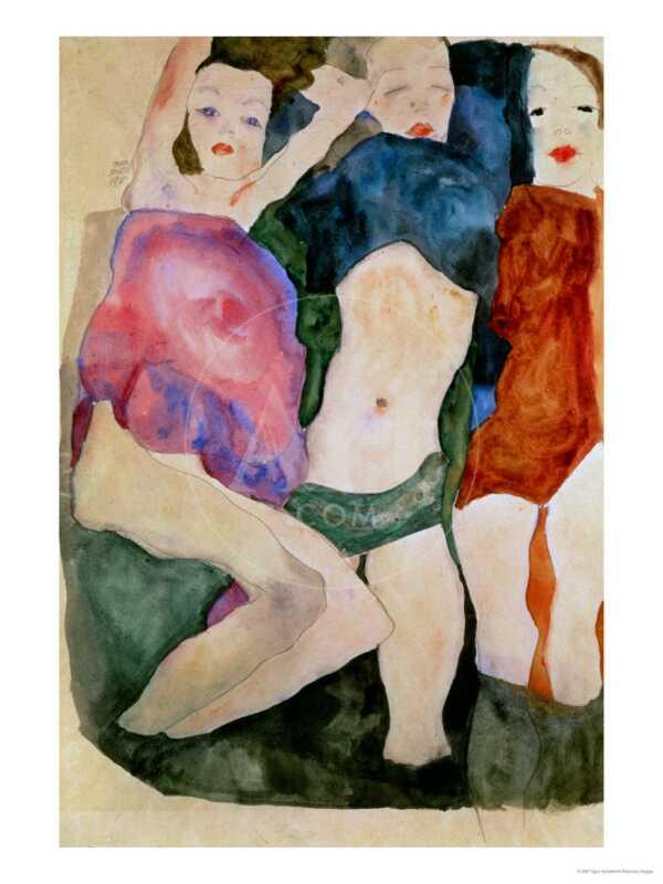 Three Girls - Stretched Canvas Print