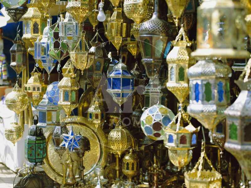 Lanterns for Sale in the Souk Near the Djemaa El Fna, Marrakech, Morocco, North Africa, Africa - Photographic Print