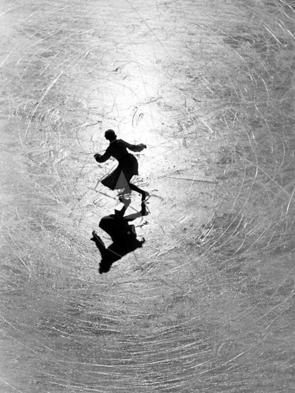 Ice Skating Champion Melitta Brunner Rehearsing in St. Moritz - Photographic Print