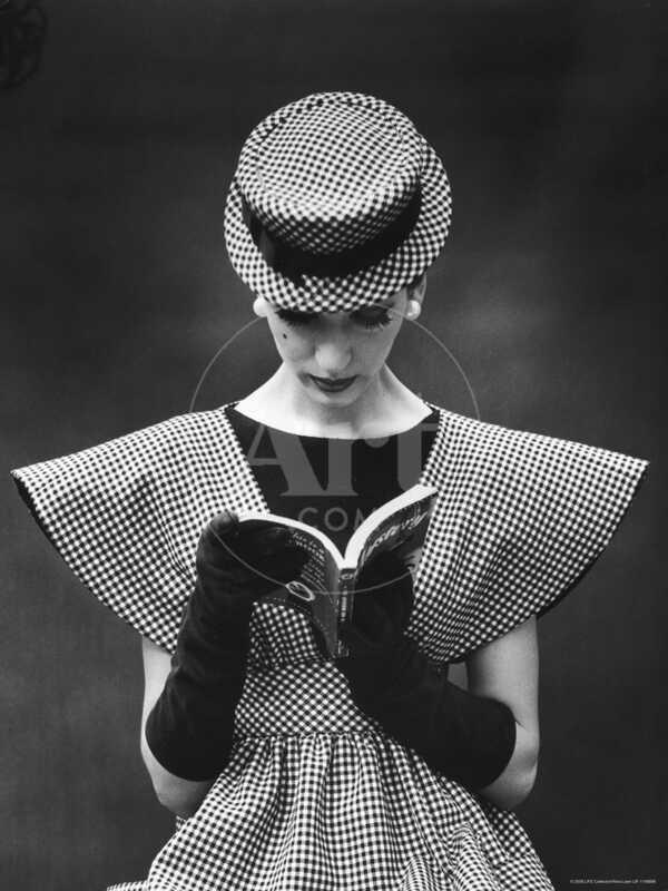 Woman Wearing Wide Shoulder Fashion Look - Photographic Print