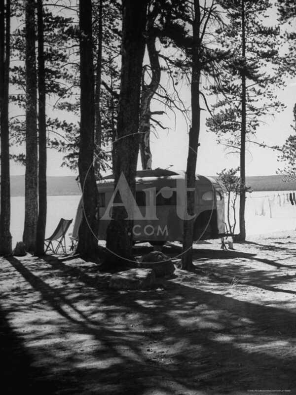 Trailer Park in Yellowstone National Park - Photographic Print