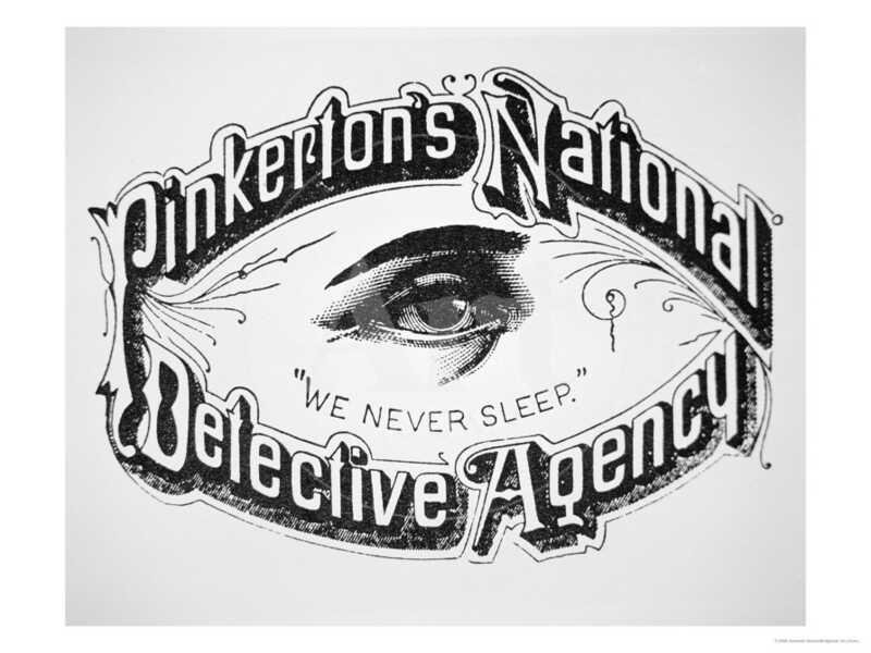 Pinkerton's National Detective Agency, "We Never Sleep - Giclee Print
