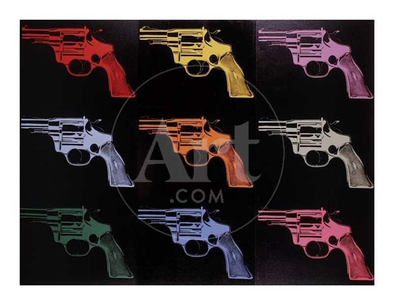 Gun, c.1982 (many/rainbow) - Giclee Print