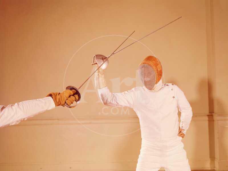 Two Men Fencing