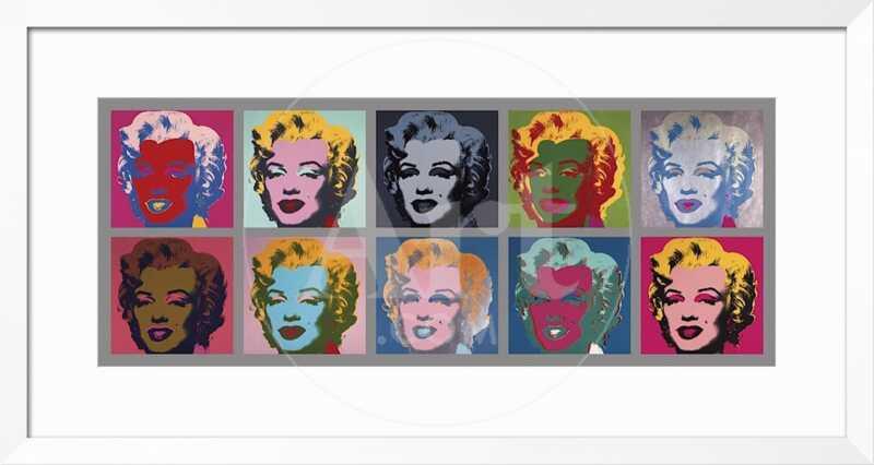 Ten Marilyns, c.1967 - Framed Giclee Print