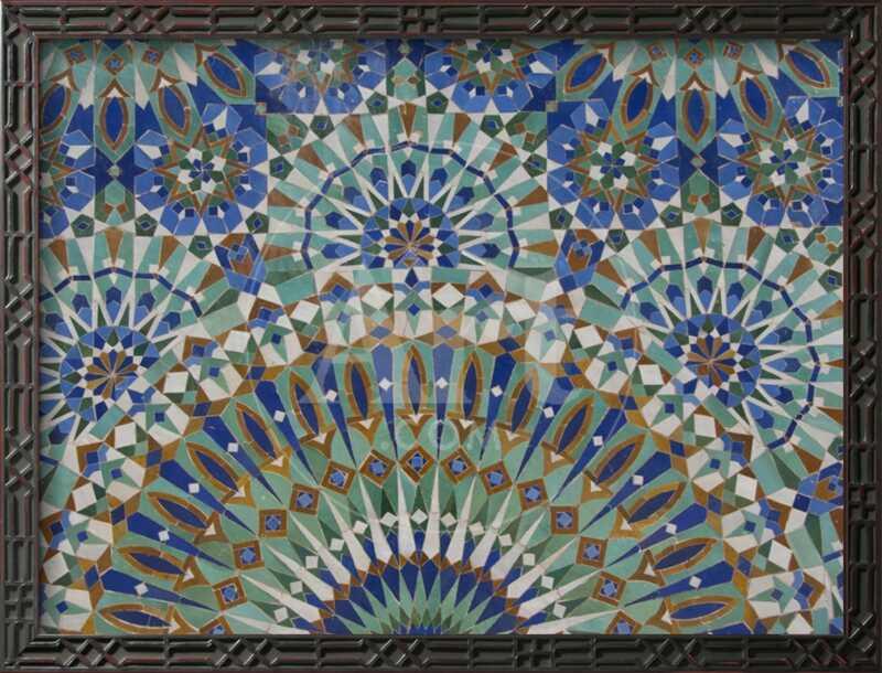 Close-Up of Mosaics in Hassan Ii Mosque, Casablanca, Morocco - Framed Photographic Print