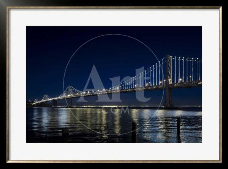 The Bay Lights - San Francisco Bay Bridge, Photograph by James Ewing - Limited Edition Framed Print