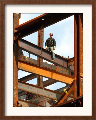 Construction Workers On Beam