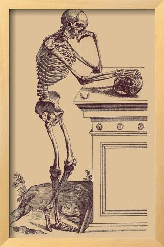 leaning skeleton