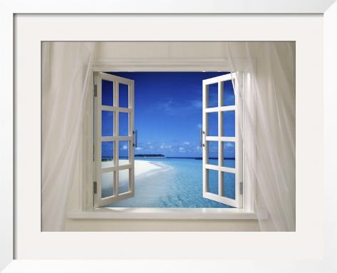 Beach Through Window