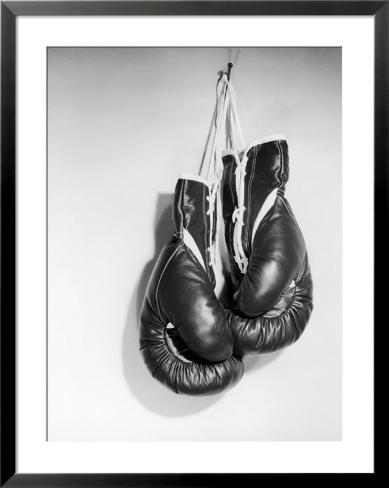 boxing gloves hanging