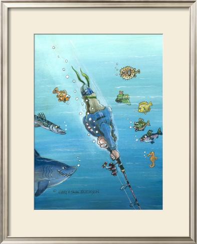 Deep Fishing Gifts on Deep Sea Fishing Framed Giclee Print At Art Com