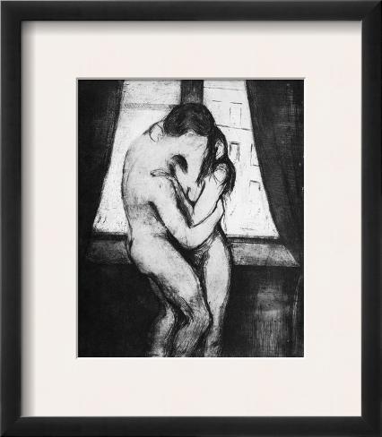 Edvard Munch Kiss on Munch  The Kiss  1895 Framed Giclee Print By Edvard Munch At Art Com