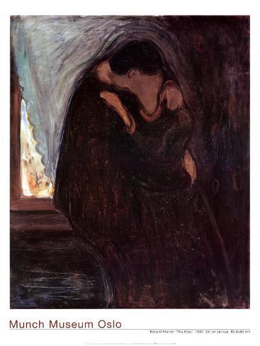 Edvard Munch Kiss on The Kiss  1897 Print By Edvard Munch At Art Co Uk