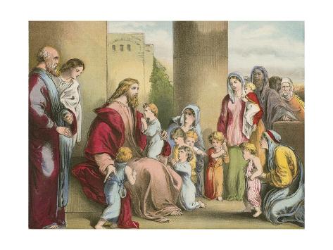 Jesus and the Little Children Giclee Print
