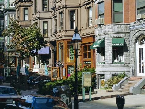 ArtVenue; An Artful Resurgence Newbury Street is an upscale shopping area in Boston's historic Back Bay District. The cluster of stores on Newbury Street begin at the Public Garden and end at Massachusetts Avenue to the west. Newbury Street is the most trendy area of the city.