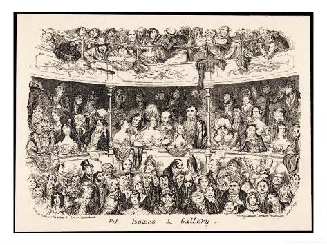 Gallery London on Gallery In A London Theatre Giclee Print By George Cruikshank At Art