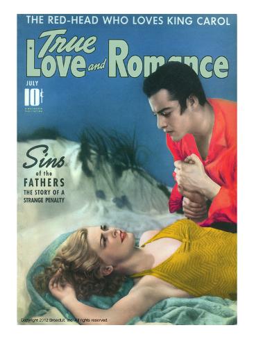 True Love and romance Vintage Magazine - July 1939 - Natural Color Cover Giclee Print