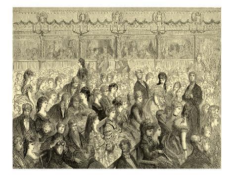 Covent Garden Opera on Covent Garden Opera House Stalls In London With Audience  Early 1870s