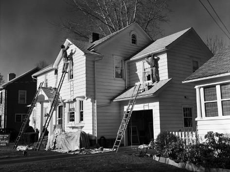 house being painted