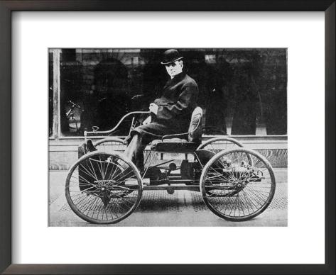 Henry  Gallery on Henry Ford With His First Model Pre Made Frame At Art Com