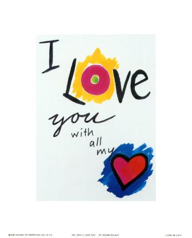 I Love You Print at Art.com