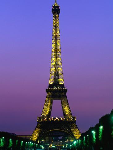 Printable Picture Eiffel Tower on Eiffel Tower At Night Paris  France Photographic Print By John Hay At