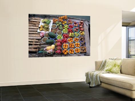 Fruit for Sale on Boat Wall Mural Fruit for Sale on Boat Wall Mural