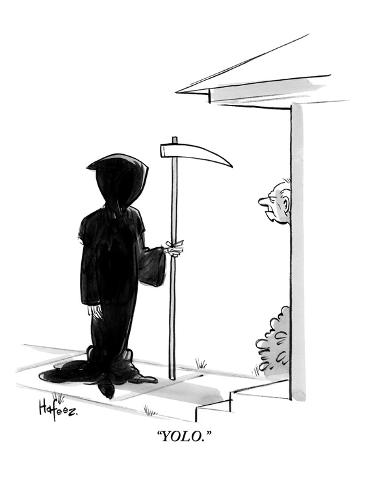 "YOLO." - New Yorker Cartoon Premium Giclee Print