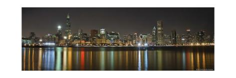 chicago skyline reflection