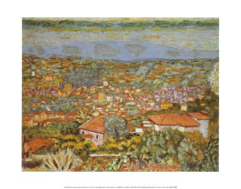 mic View of le Cannet Print by Pierre Bonnard 