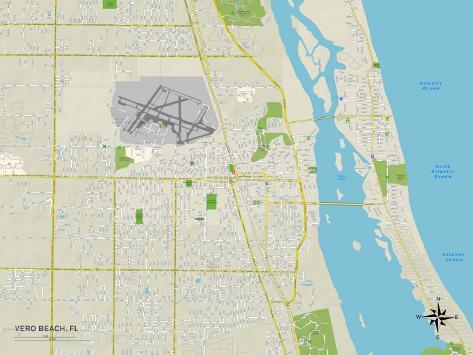 Political Map of Vero Beach, FL Premium Poster at Art