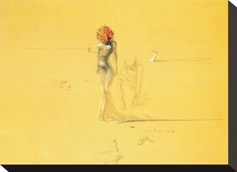 salvador dali female figure with head of flowers