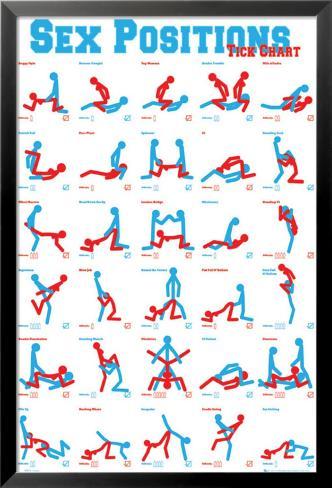 Sex Positions Framed Poster at Art.com