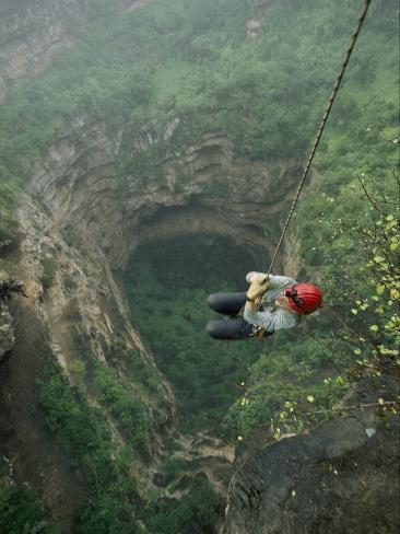 Deepest Sinkhole on Ascends Tawi Attair  A 200 Meter Deep Sinkhole Photographic Print