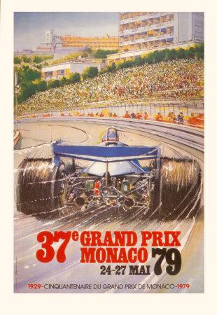 Grand Prix Auto Racing Vintage Car Poster 1929 Canvas Giclee Print 24x36 in.