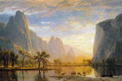 Yosemite Valley LANDSCAPE ART PRINT ALBERT BIERSTADT 26x36 Poster Half Dome