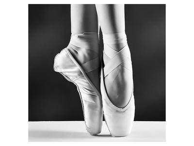 black ballet dance shoes
