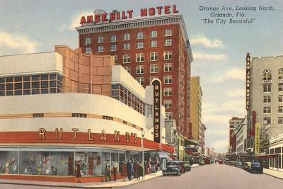 Postcard Florida Orlando FL Downtown 1960s Chrome Unposted 