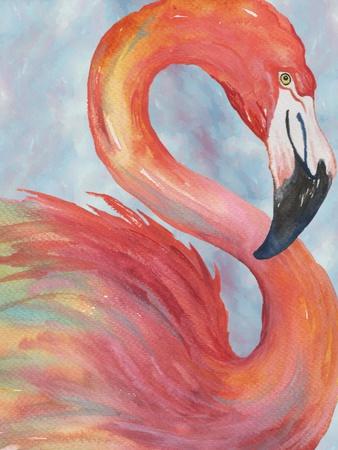 Global Gallery Anne Tavoletti Flamingo Fever I no Splatter Gold Giclee Stretched Canvas Artwork 24 x 16 Global Gallery Anne Tavoletti Flamingo Fever I no Splatter Gold Giclee Stretched Canvas Artwork 24 x 16