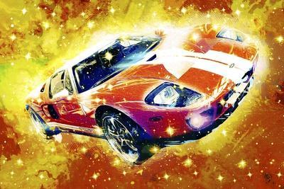 Ford GT40 Fine Art Print, Classic Car Auto Decor, Wall Art Poster 