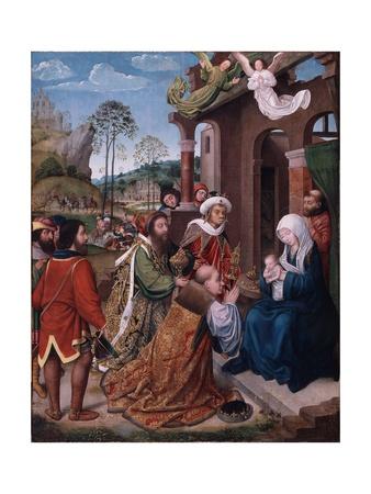 Hugo van der Goes 1800s Antique Print St Victor /& Donor SIGNED Framed COA