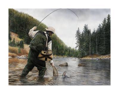 Vintage Fly Fishing Canvas Creel