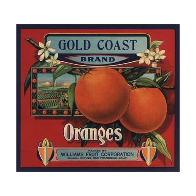 Rialto Tally-Ho Carriage Stage Coach Orange Citrus Fruit Crate Label Art Print