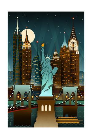 EMPIRE STATE BUILDING by Brain James 19x13 Poster NEW YORK ART PRINT