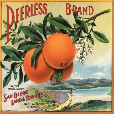 Los Angeles Bison Buffalo Orange Citrus Fruit Crate Label Art Print Los Angeles Bison Buffalo Orange Citrus Fruit Crate Label Art Print