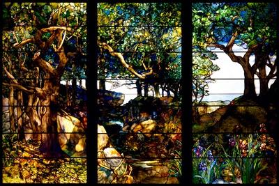 Masterworks of Louis Comfort Tiffany Museum of Art Poster 1990 45x15