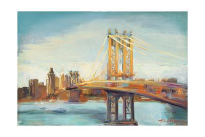 New York New York by Marilyn Hageman 35x35 Art Print Manhattan Skyline Abstract