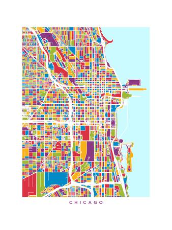 Maps Of Chicago Il Art For Prints Paintings Posters Maps Of Chicago Il Art For