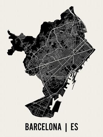 Map of Portugal black & white Maps of all cities and countries for your wall